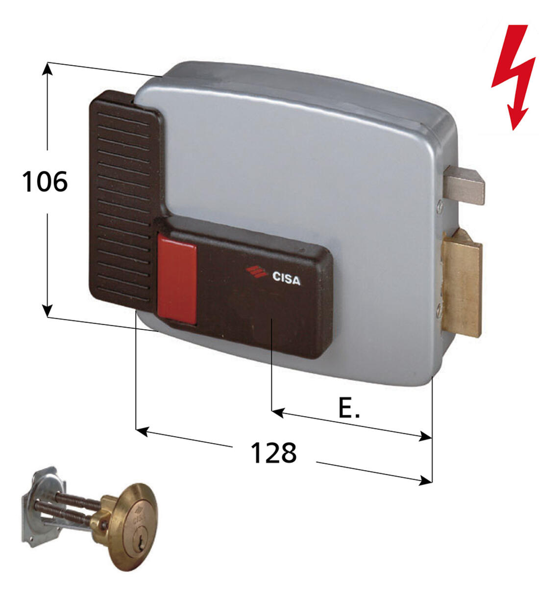 ELETTROSERRATURA APPLICARE PER LEGNO CISA ENTRATA 80 SX - Serrature