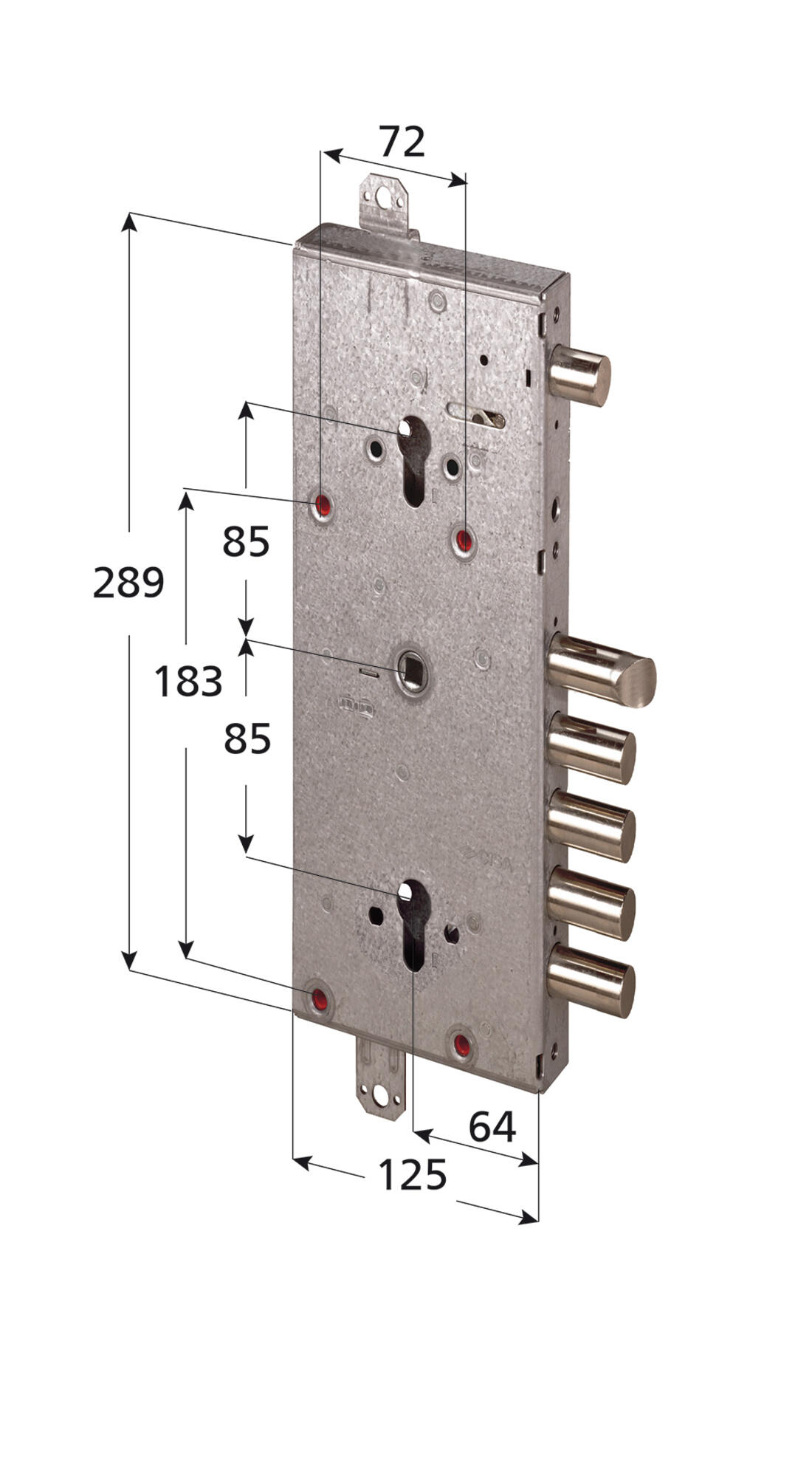 SERRATURA PLURIFUNZIONE PER PORTE BLINDATE CISA SERRATURA DI SERVIZIO DOPPIO CILINDRO INT.27 SPOR.CAT.33 - Serrature