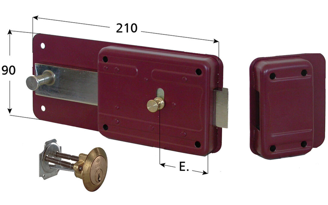 FERROGLIETTO CILINDRO STACCATO CISA 6 MANDATE ENTRATA 60 - Serrature