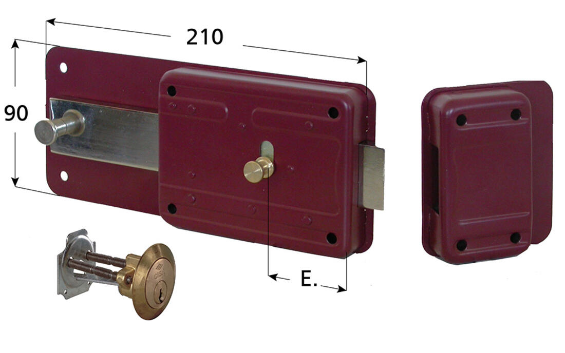 FERROGLIETTO CILINDRO STACCATO E SCROCCO INCORPORATO CISA 6 MANDATE ENTRATA 60 - Serrature