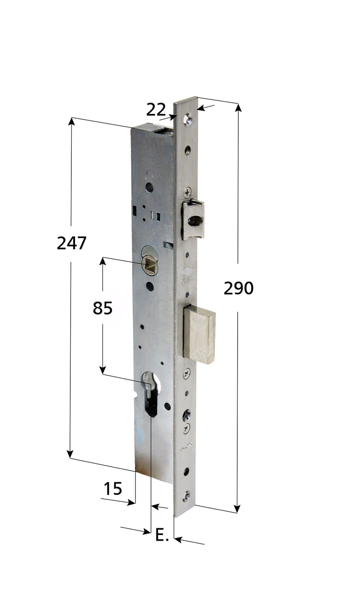 ELETTROSERRATURA PER MONTANTI “MULTITOP” CISA 2 MANDATE SCROCCO E PISTONE REGOLABILI DA 11 A 17MM ENTRATA 25 - Serrature