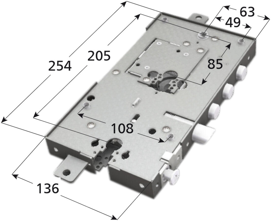 SERRATURA BLINDATA LATERALE INTERASSE 37 CAT.6 DX SECUREMME - Serrature