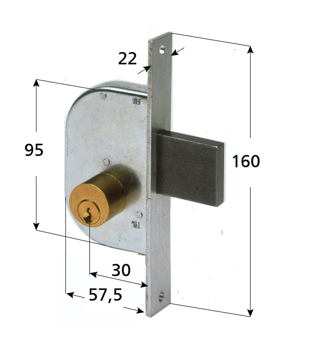 SERRATURA IMPENNATA CISA 1 MANDATA SENZA SCROCCO CILINDRO ART.02156 - Serrature