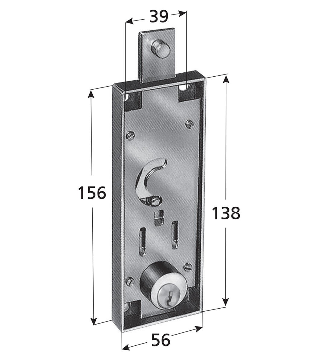 SERRATURA PER PORTE BASCULANTI SENZA QUADRO MANIGLIA PREFER - Serrature