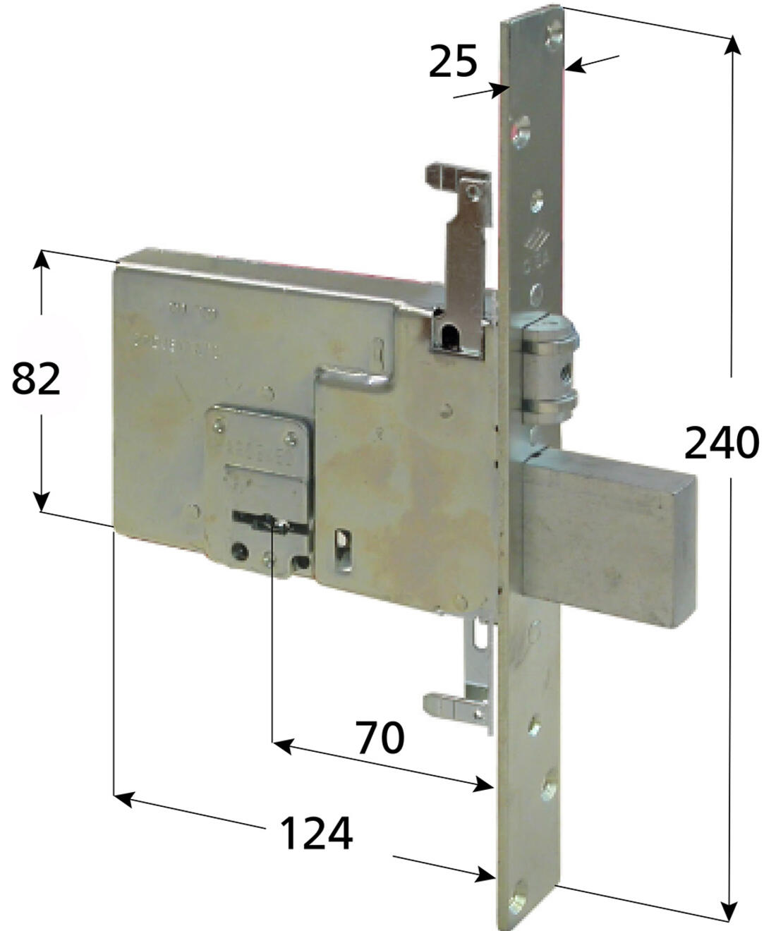 SERRATURA DOPPIA MAPPA FASCE TRIPLICE CISA 4 MANDATE E RULLO ENTRATA 70 FRONTALE 25 – ZINCATA - Serrature